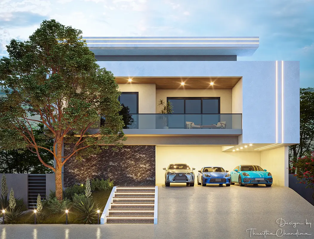 Modern Minimalist Two-Story Haven
